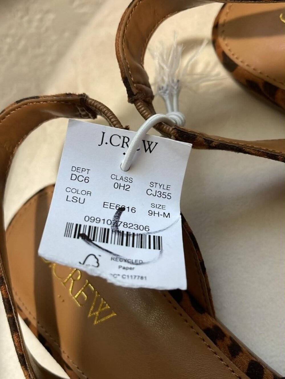 NWT J. Crew Factory Leopard Print Slingback Flats — Size 9.5 - Picture 2 of 3